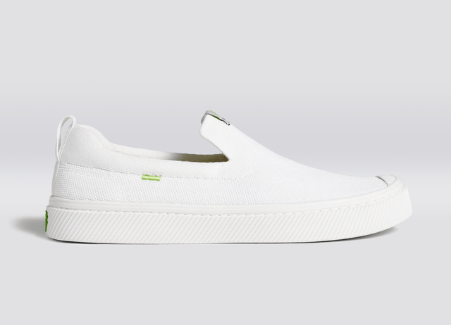 IBI Slip On White Knit Sneaker Women - Veneka-Sustainable-Ethical-Footwear-Cariuma Drop Ship