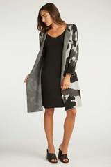 Ink Bot Swing Coat in Silver Mix - Veneka-Sustainable-Ethical-Jackets-Indigenous Drop Ship