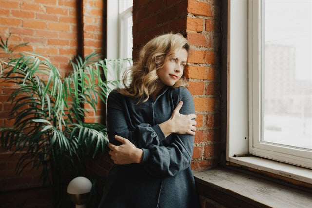 Jackie Tencel Organic Cotton Button-Down in Heather Lake - Veneka-Sustainable-Ethical-Tops-Sonderlier Drop Ship