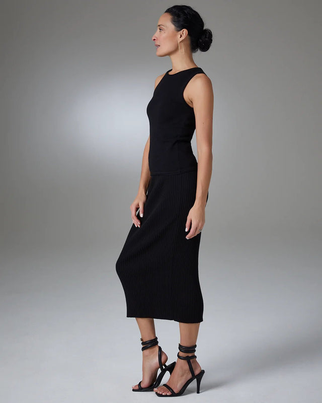 Jameela Sleeveless Sweater in Onyx - Veneka-Sustainable-Ethical-Tops-YesAnd Drop Ship