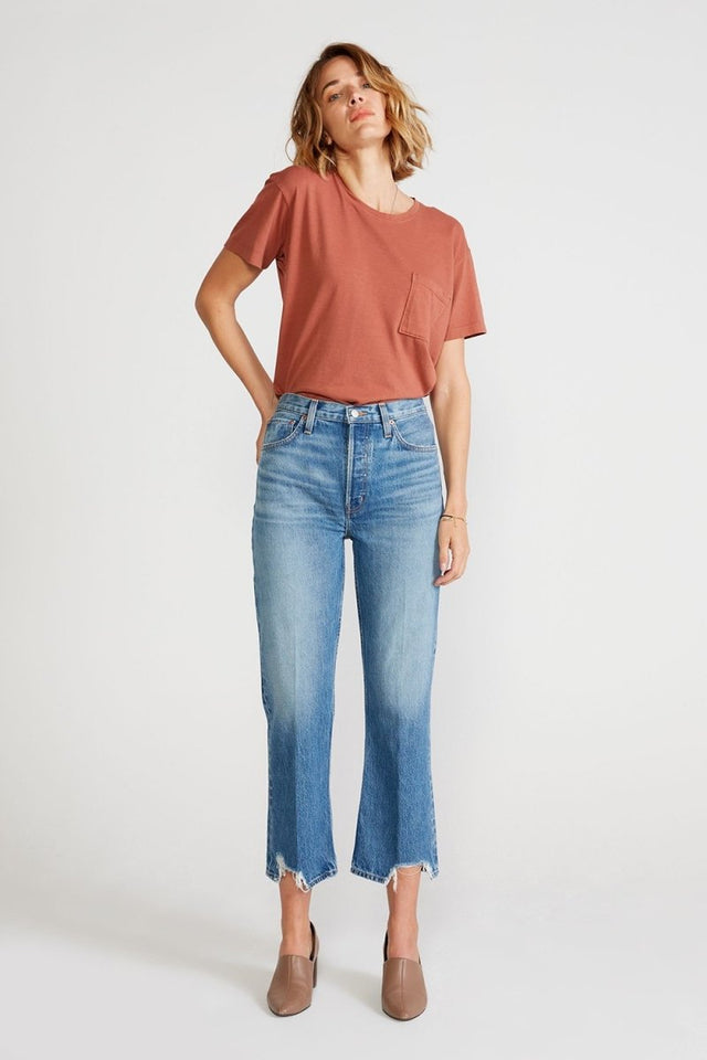 Josie High Rise Crop in Stone Hill - Veneka-Sustainable-Ethical-Bottoms-Etica Denim Drop Ship
