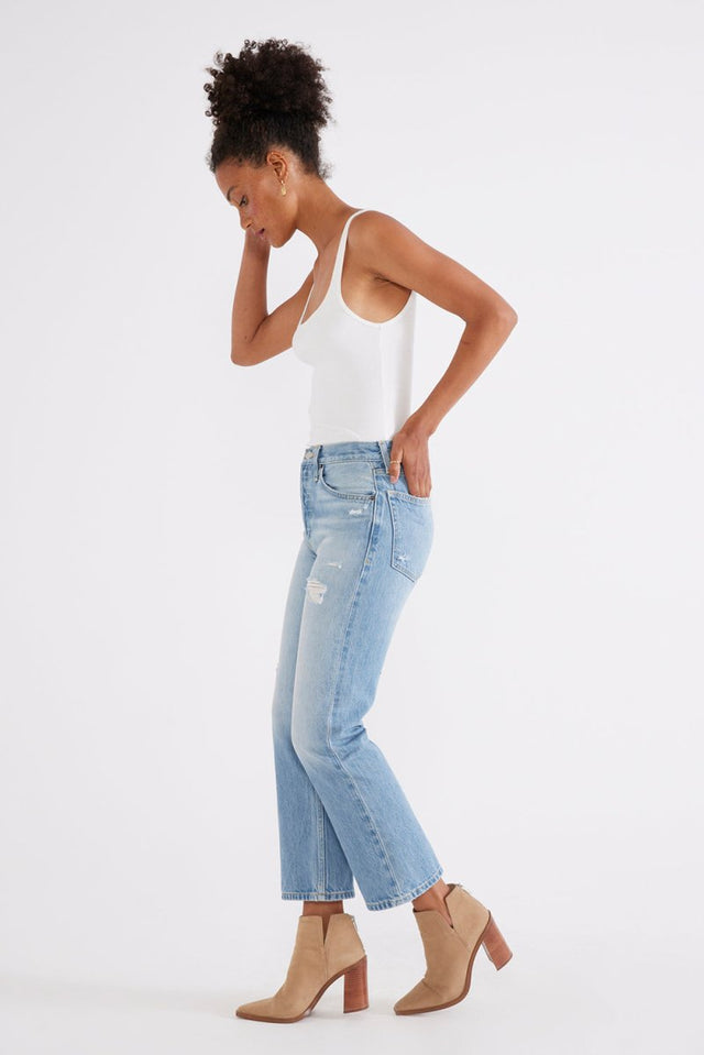 Josie High Rise Crop - Rip Current - Veneka-Sustainable-Ethical-Bottoms-Etica Denim Drop Ship