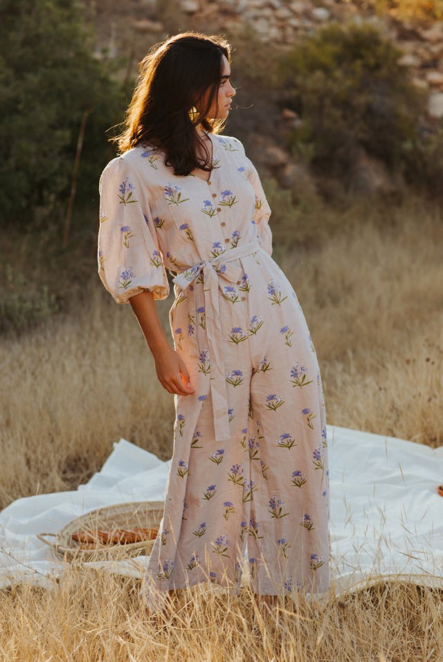 Jumpsuit in Sweet Lavender - Veneka-Sustainable-Ethical-Dresses-Em & Shi Drop Ship