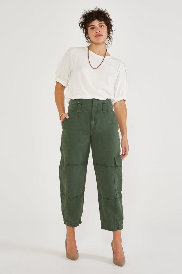 Juni Relaxed Cargo in Forest - Veneka-Sustainable-Ethical-Bottoms-Etica Denim Drop Ship