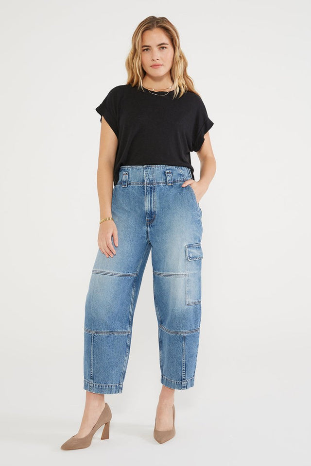 Juni Relaxed Cargo - North Shore - Veneka-Sustainable-Ethical-Bottoms-Etica Denim Drop Ship