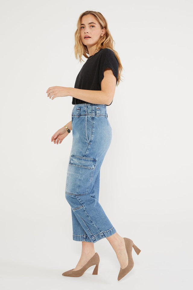 Juni Relaxed Cargo - North Shore - Veneka-Sustainable-Ethical-Bottoms-Etica Denim Drop Ship