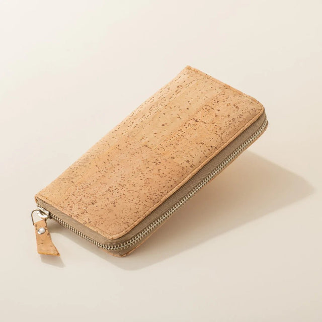Just Enough Wallet in Snake Brown - Veneka-Sustainable-Ethical-Bag-Tiradia Cork Drop Ship