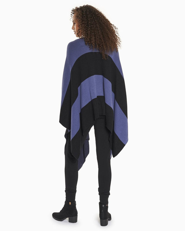 Kamala Wrap Sweater in Indigo - Veneka-Sustainable-Ethical-Tops-YesAnd Drop Ship