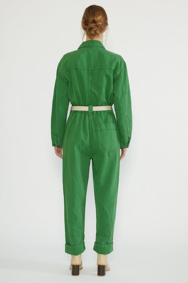 Kingsley Utility Jumpsuit in Juniper - Veneka-Sustainable-Ethical-Dresses-Etica Denim Drop Ship