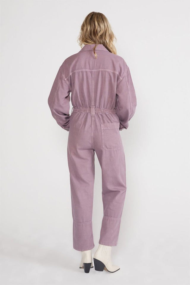 Kingsley Utility Jumpsuit - Purple Dove - Veneka-Sustainable-Ethical-Dresses-Etica Denim Drop Ship