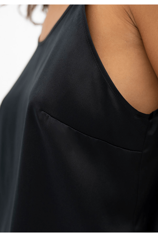 Kingston LHR Cami Top in Black - Veneka-Sustainable-Ethical-Tops-1 People Drop Ship