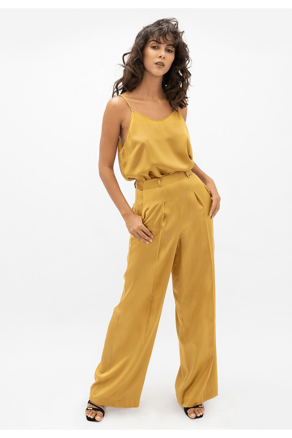 Kingston LHR Cami Top in Mimosa - Veneka-Sustainable-Ethical-Tops-1 People Drop Ship