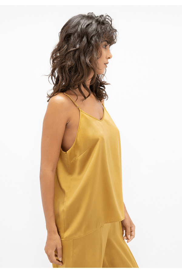 Kingston LHR Cami Top in Mimosa - Veneka-Sustainable-Ethical-Tops-1 People Drop Ship