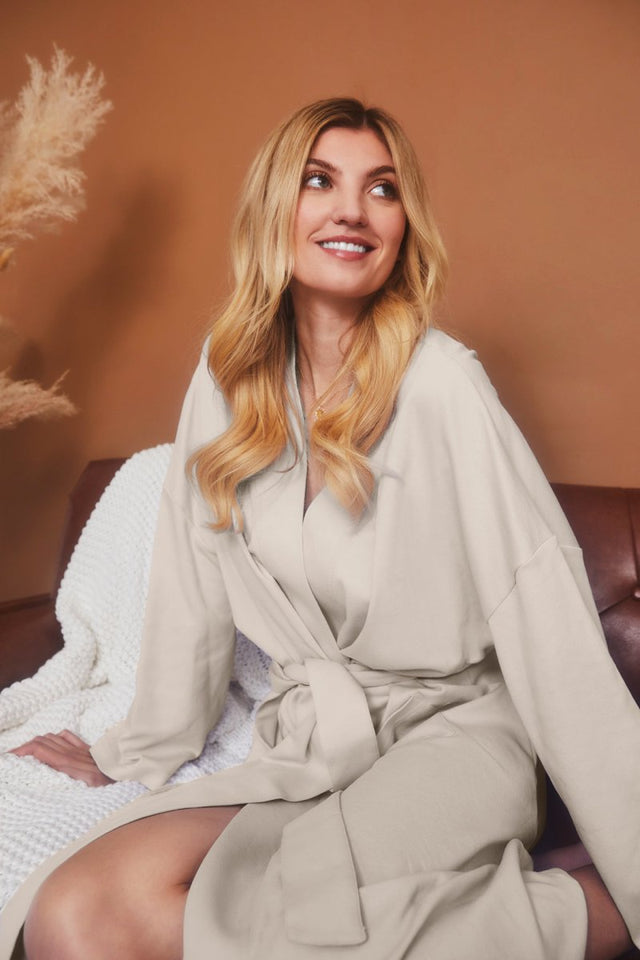 Knocking Knit Robe in Lilac - Veneka-Sustainable-Ethical-Home-YesAnd Drop Ship