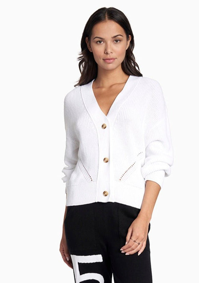 Lana Cardigan in White - Veneka-Sustainable-Ethical-Jackets-YesAnd Drop Ship