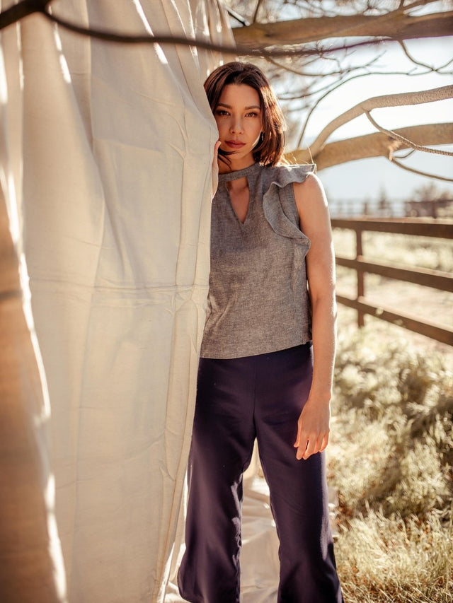Leang Hemp Top - Veneka-Sustainable-Ethical-Tops-Valani Drop Ship