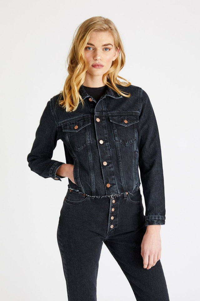 Lennox Jacket in Obsidian - Veneka-Sustainable-Ethical-Jackets-Etica Denim Drop Ship