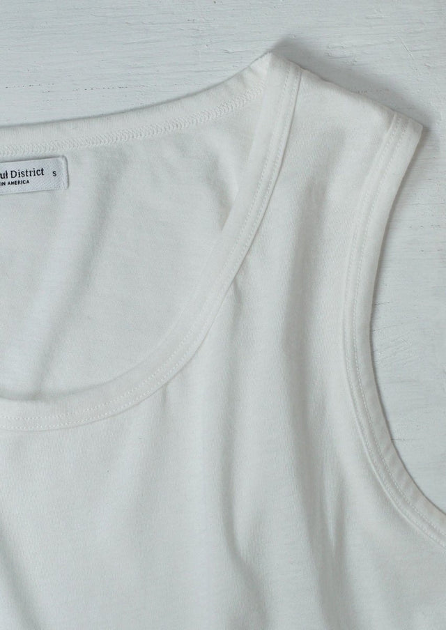 Lily Tank Top in White - Veneka-Sustainable-Ethical-Tops-Graceful District Drop Ship