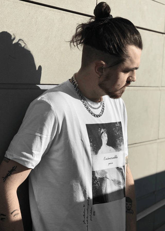 l'Mémorable Unisex Shirt in White - Veneka-Sustainable-Ethical-Tops-J&R Artisan Fashion Drop Ship