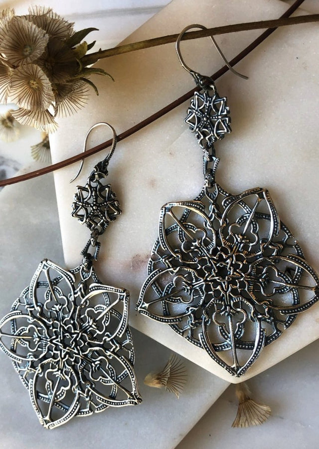Lola Earrings in Silver - Veneka-Sustainable-Ethical-Jewelry-Astor & Orion Drop Ship