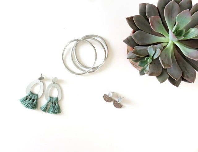 Loop Tassel Earrings - Veneka-Sustainable-Ethical-Jewelry-Elisha C 30 Drop Ship