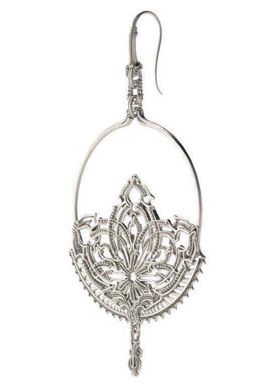 Lotus Earrings in Silver - Veneka-Sustainable-Ethical-Jewelry-Astor & Orion Drop Ship