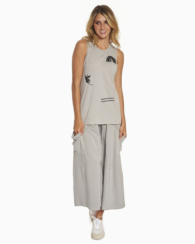 Luna Believe in the Power Tank in Alloy - Veneka-Sustainable-Ethical-Tops-YesAnd Drop Ship