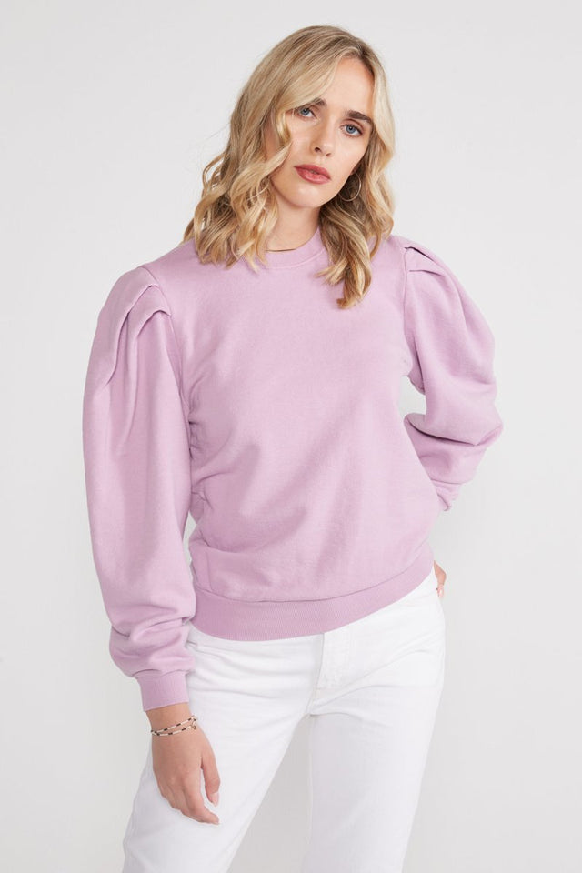 Lysse Pleat Sleeve Top - Lavender Mist - Veneka-Sustainable-Ethical-Tops-Etica Denim Drop Ship