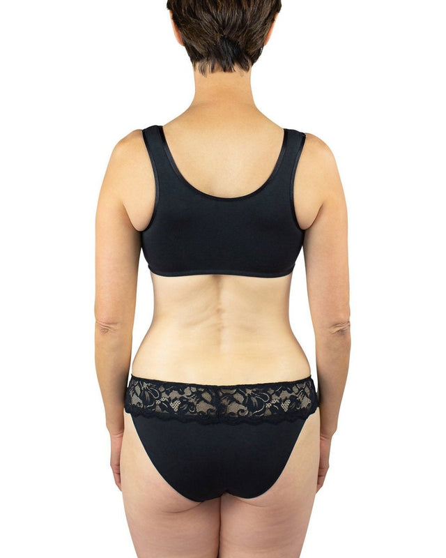 Maia Front Close Bra in Black - Veneka-Sustainable-Ethical-Tops-Everviolet Drop Ship