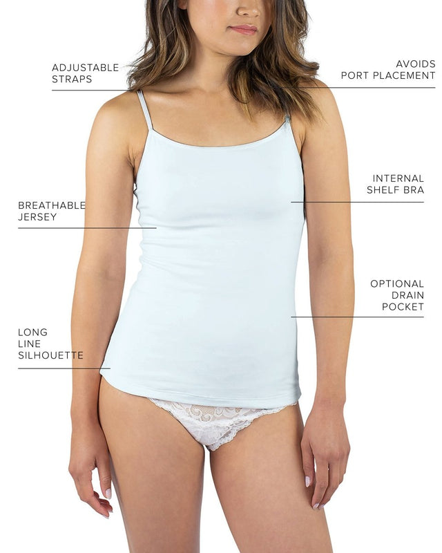 Maia Sustainable Jersey Camisole in Mist - Veneka-Sustainable-Ethical-Tops-Everviolet Drop Ship