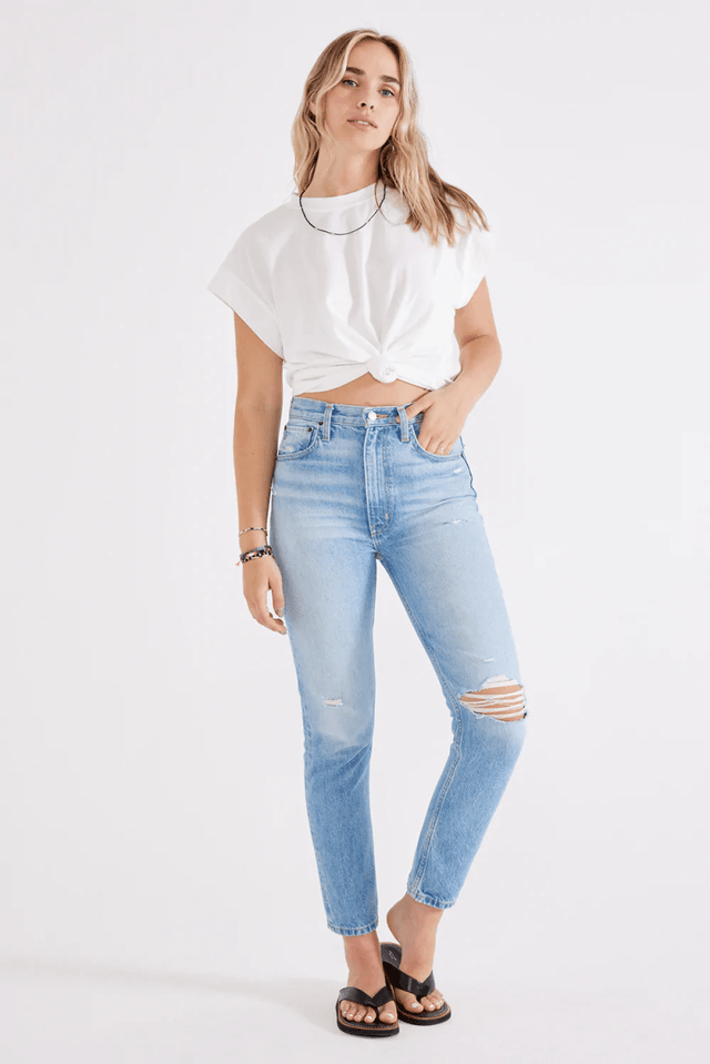 Marcella High Rise Slim in Rip Current - Veneka-Sustainable-Ethical-Bottoms-Etica Denim Drop Ship