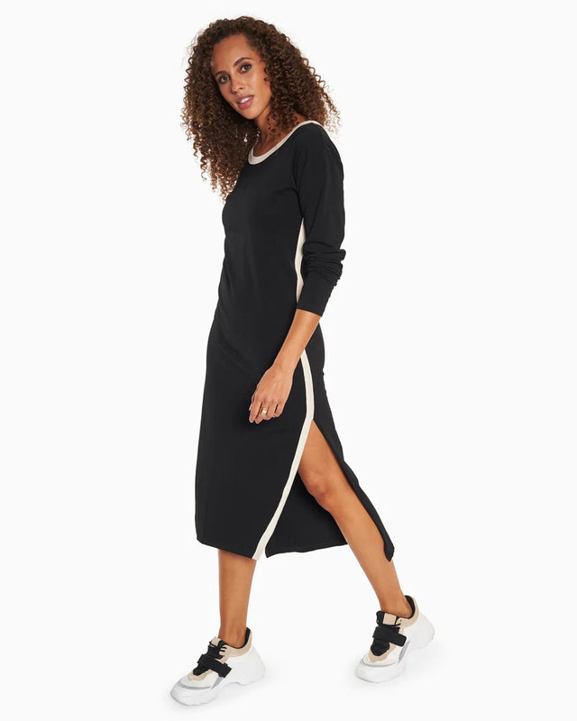 Marina Midi Dress in Black - Veneka-Sustainable-Ethical-Dresses-YesAnd Drop Ship