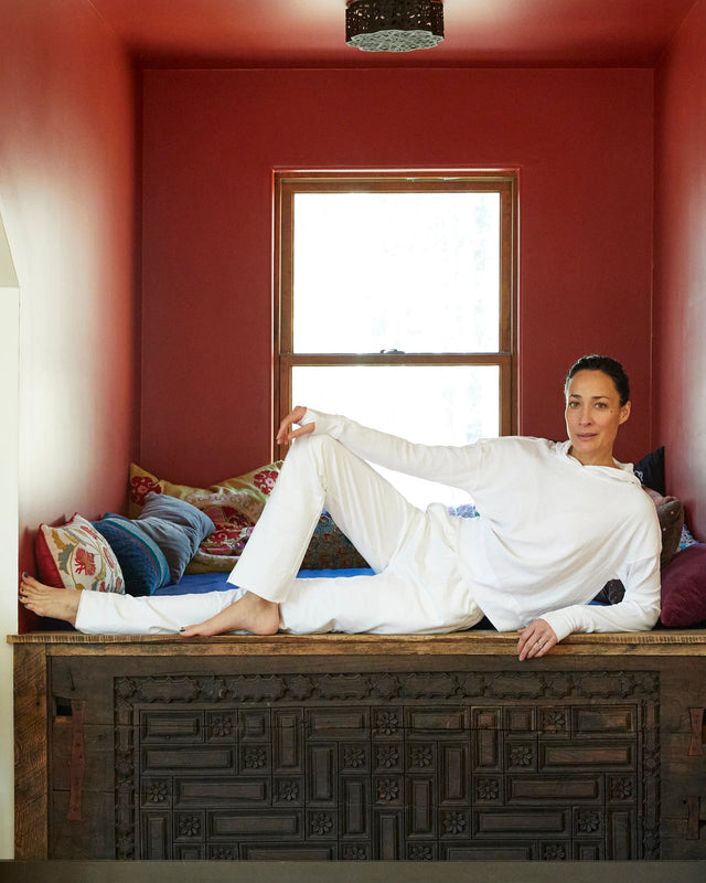 Maryn Pant in Pearl - Veneka-Sustainable-Ethical-Bottoms-YesAnd Drop Ship