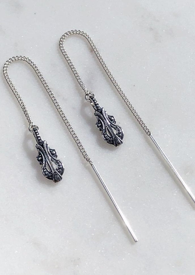 Melody Threader Earring in Silver - Veneka-Sustainable-Ethical-Jewelry-Astor & Orion Drop Ship