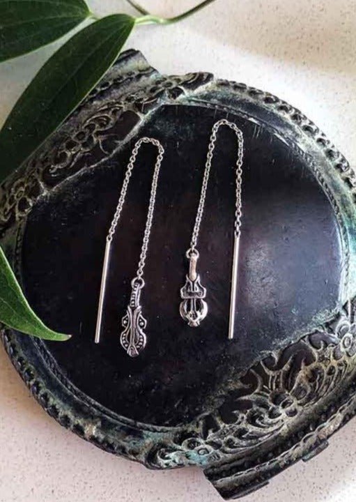 Melody Threader Earring in Silver - Veneka-Sustainable-Ethical-Jewelry-Astor & Orion Drop Ship