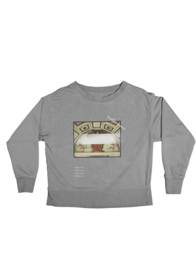 Melpomene Unisex Sweatshirt in Grey - Veneka-Sustainable-Ethical-Tops-J&R Artisan Fashion Drop Ship
