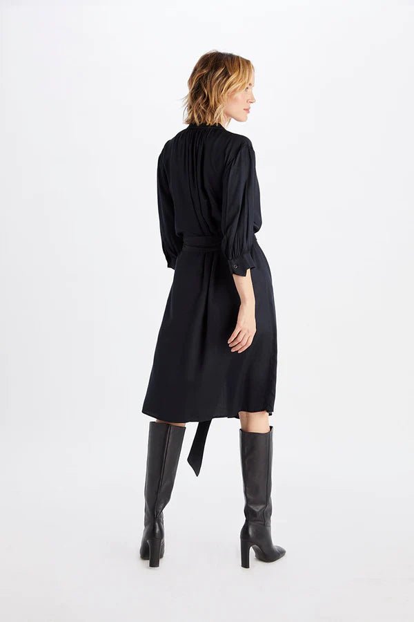 Michi Dress in Black - Veneka-Sustainable-Ethical-Dresses-Neu Nomads Drop Ship