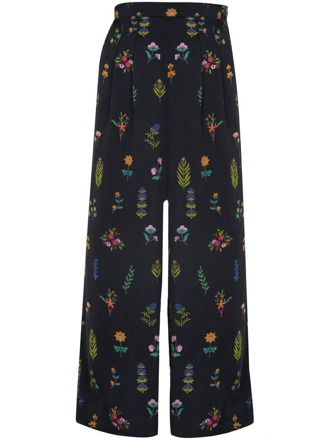 Midnight Botanica Pants - Veneka-Sustainable-Ethical-Bottoms-Em & Shi Drop Ship