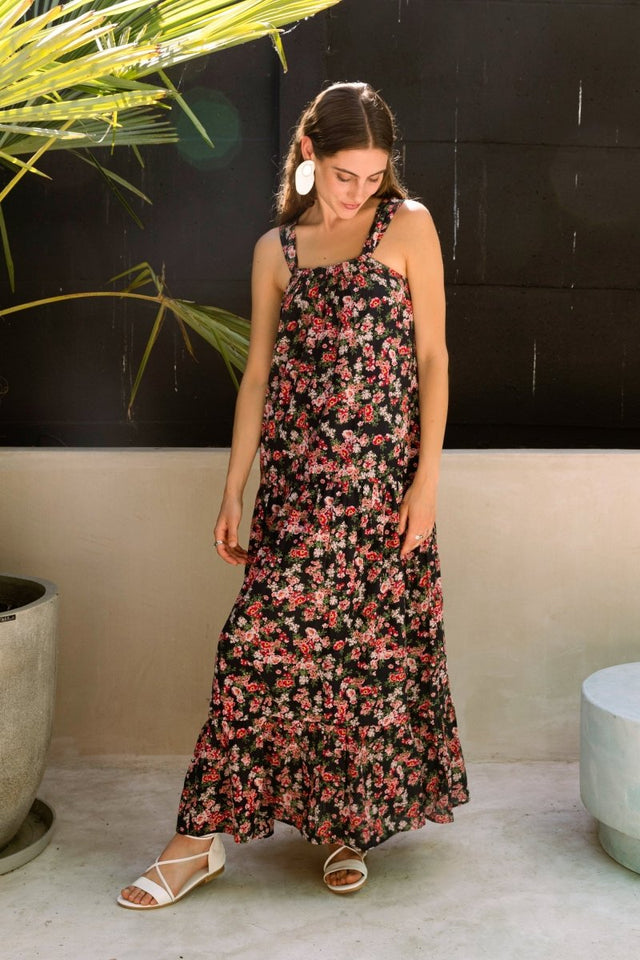 Midnight Love Tiered Dress - Veneka-Sustainable-Ethical--Em & Shi Drop Ship