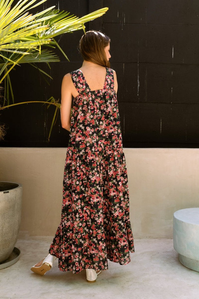 Midnight Love Tiered Dress - Veneka-Sustainable-Ethical--Em & Shi Drop Ship