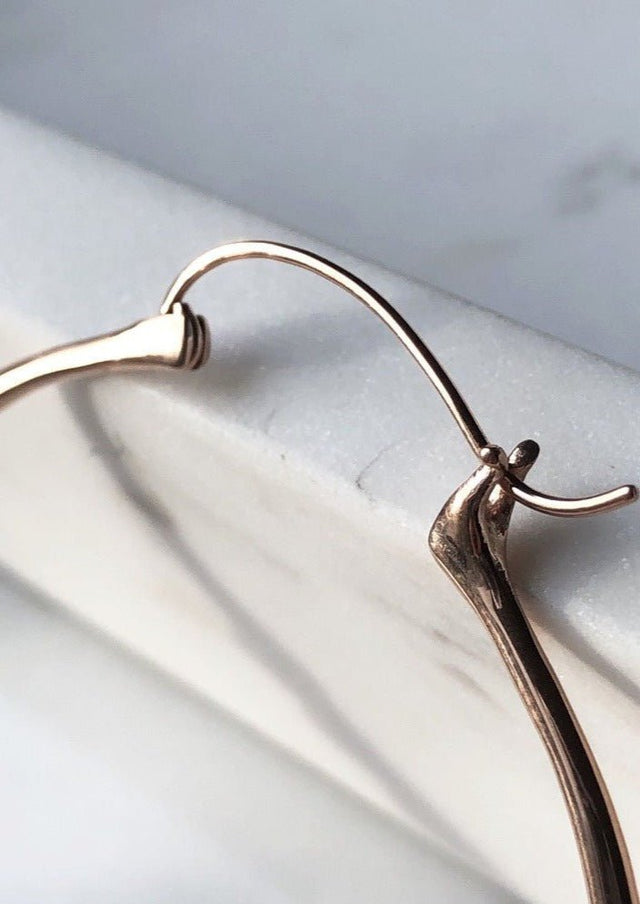 Minimalist Hoops in Rose Gold - Veneka-Sustainable-Ethical-Jewelry-Astor & Orion Drop Ship