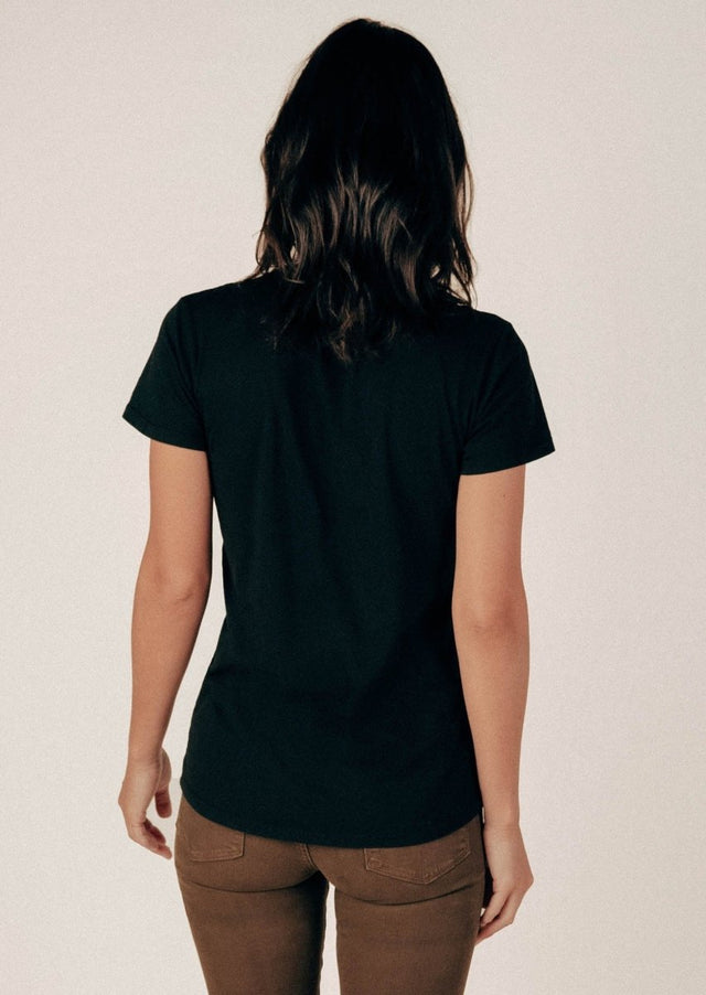 Monroe Crew Neck Tee in Black - Veneka-Sustainable-Ethical-Tops-Graceful District Drop Ship
