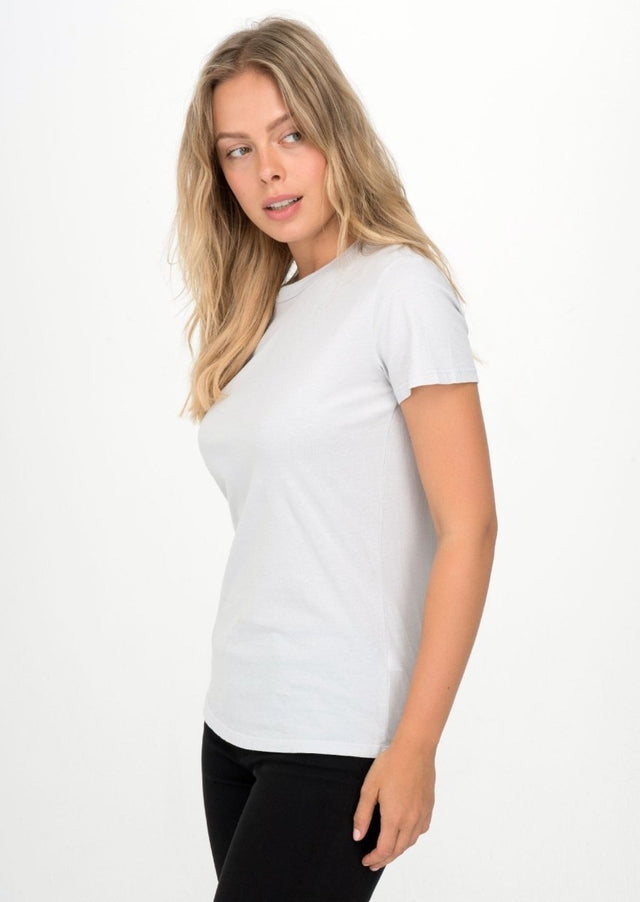 Monroe Crew Neck Tee in Ice Gray - Veneka-Sustainable-Ethical-Tops-Graceful District Drop Ship