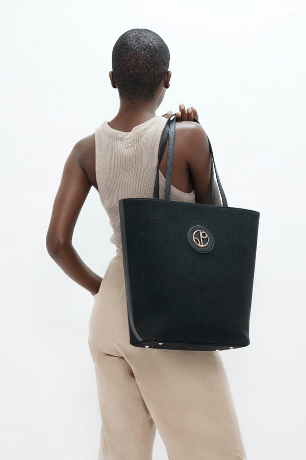 Monte Carlo Tote Bag in Black - Veneka-Sustainable-Ethical-Bag-1 People Drop Ship