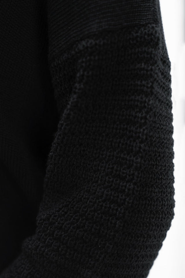 Nagano MMJ V-Neck Sweater in Licorice - Veneka-Sustainable-Ethical-Tops-1 People Drop Ship