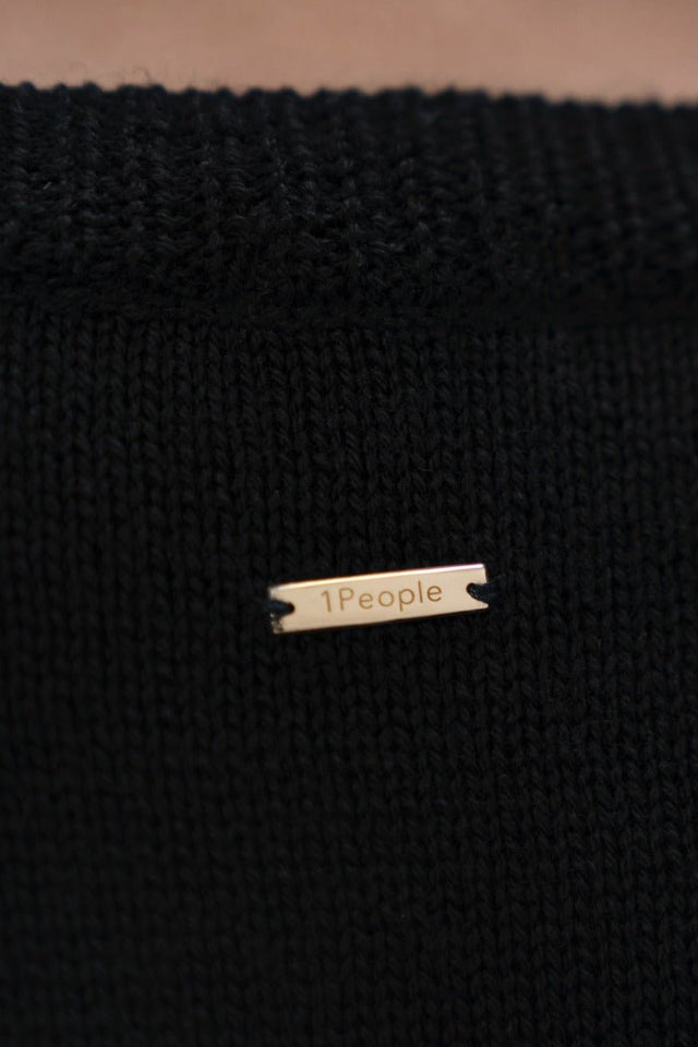 Nagano MMJ V-Neck Sweater in Licorice - Veneka-Sustainable-Ethical-Tops-1 People Drop Ship