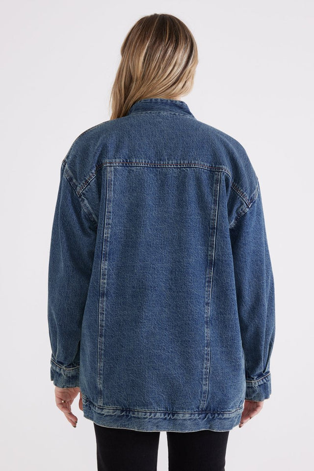 Naima Sherpa Lined Jacket - Arctic Storm - Veneka-Sustainable-Ethical-Jackets-Etica Denim Drop Ship