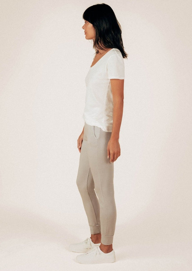 Naomi Sweatpant in Ice Gray - Veneka-Sustainable-Ethical-Bottoms-Graceful District Drop Ship
