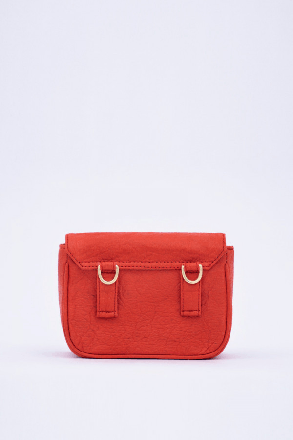 New York JFK Piñatex® Belt Bag in Cherry - Veneka-Sustainable-Ethical-Bag-1 People Drop Ship