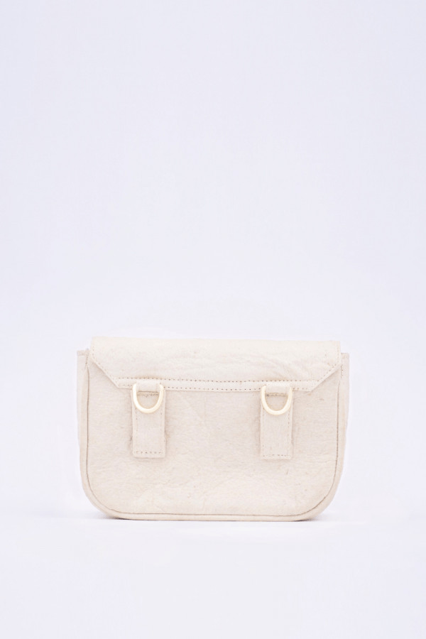 New York JFK Piñatex® Belt Bag in Latte - Veneka-Sustainable-Ethical-Bag-1 People Drop Ship